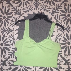 Green crop top
